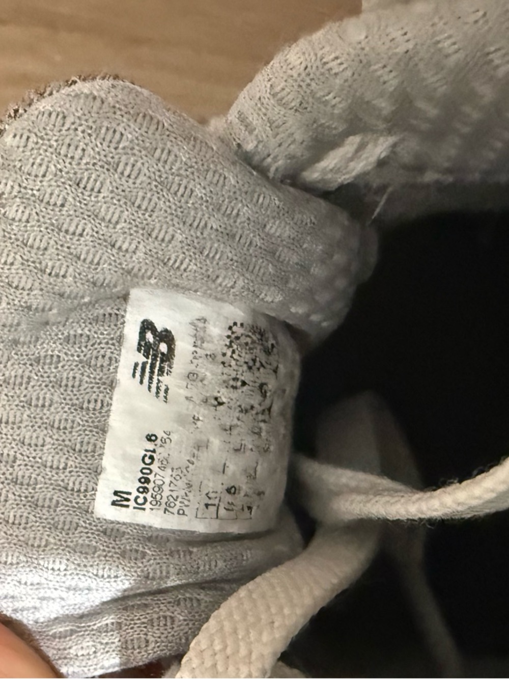 New Balance 990 Kids Light Gray Mesh Lace-Up Sneakers